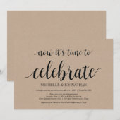 le moment de célébrer, invitations pour un mariage (Devant / Derrière)