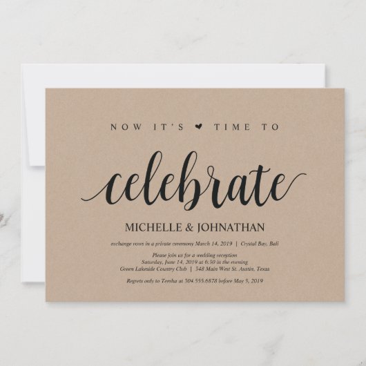 le moment de célébrer les invitations de fuite de  (Devant)