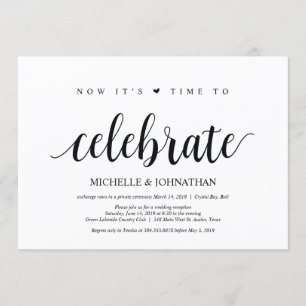 le moment de célébrer les invitations de mariage e