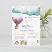 Le monde attend ! Invitation baby shower (Debout devant)