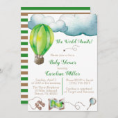 Le monde attend ! Invitation baby shower (Devant / Derrière)