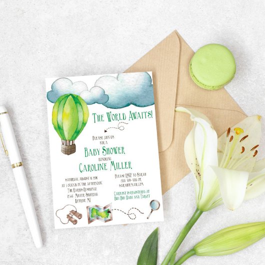 Le monde attend ! Invitation baby shower