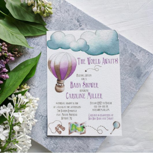 Le monde attend ! Invitation baby shower