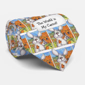 Le monde est ma cravate personnalisée par carotte (Roulé)