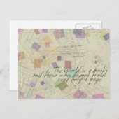 Le monde est un livre Carte postale (Devant / Derrière)