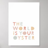 Le Monde est votre Oyster Pastel Nursery Poster (Devant)