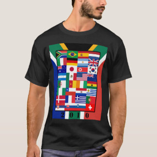 Le monde marque le T-shirt foncé de base du