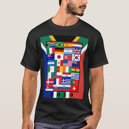 Le monde marque le T-shirt foncé de base du (Devant)