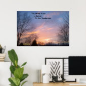 LE MONDE N'EST QU'UN POSTER THOREAU DE CANVAS (Bureau à domicile)