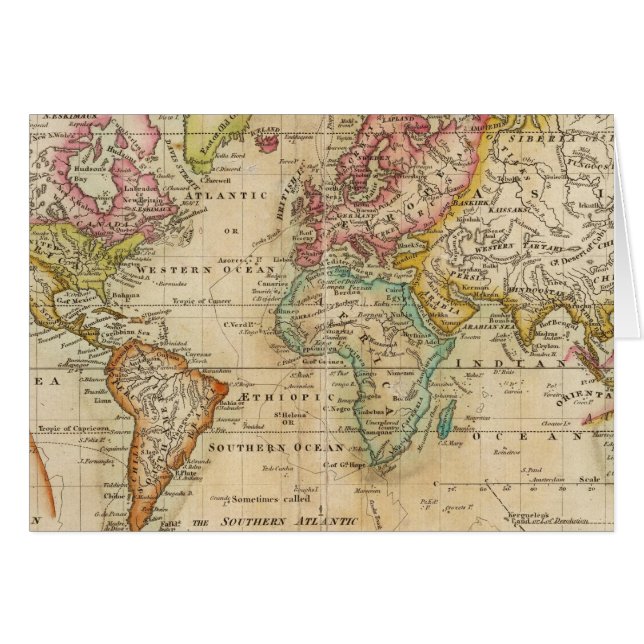 Le monde sur la projection de Mercator (Devant horizontal)