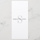 Le monogramme appelle la carte crème de menu de (Dos)