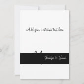 Le monogramme appelle les invitations blanches noi (Dos)