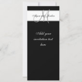 Le monogramme de faire-part de mariage appelle (Dos)