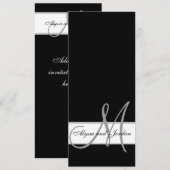 Le monogramme de faire-part de mariage appelle (Devant / Derrière)