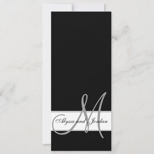 Le monogramme de faire-part de mariage appelle (Devant)