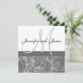 Le monogramme de faire-part de mariage appelle (Debout devant)