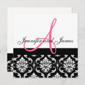 Le monogramme de faire-part de mariage appelle la (Devant / Derrière)