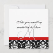 Le monogramme de faire-part de mariage appelle la (Dos)