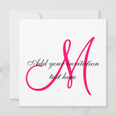 Le monogramme de faire-part de mariage appelle le (Dos)