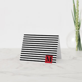 Le monogramme moderne barre la carte de note