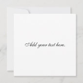 Le monogramme noir de faire-part de mariage (Dos)