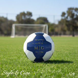 Le Monogramme Parfait Balle de Foot Navy Couple