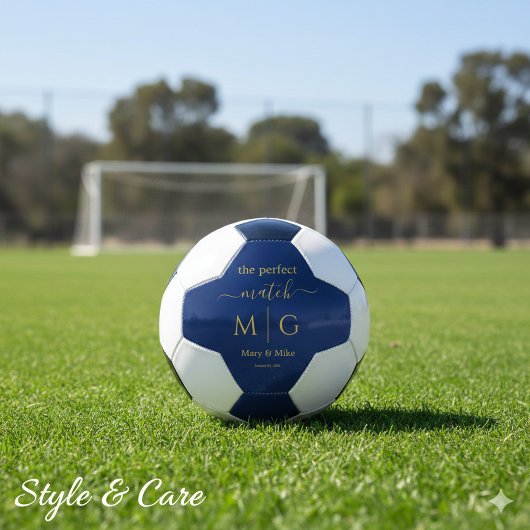 Le Monogramme Parfait Balle de Foot Navy Couple