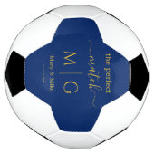 Le Monogramme Parfait Balle de Foot Navy Couple (Tourné)
