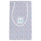 Le monogramme rose et le bleu ajuste le petit sac (Devant)