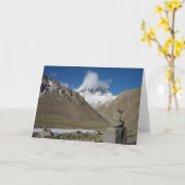 Le mont Kailash • Carte de voeux (Fleur jaune)