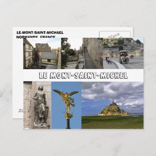 Le Mont Saint Michael Frankrijk Briefkaart (Voorkant / Achterkant)