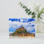 Le Mont Saint Michel, Frankrijk Briefkaart (Staand voorkant)