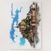 Le Mont Saint Michel in Normandy, Frankrijk. Legpuzzel (Verticaal)