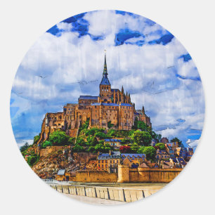 Le Mont Saint Michel Ronde Sticker