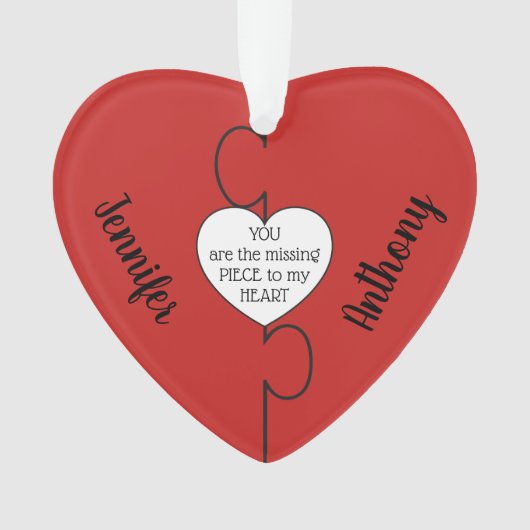 Le morceau absent couple l'ornement d'acrylique de (devant)