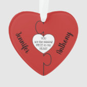 Le morceau absent couple l'ornement d'acrylique de (dos)