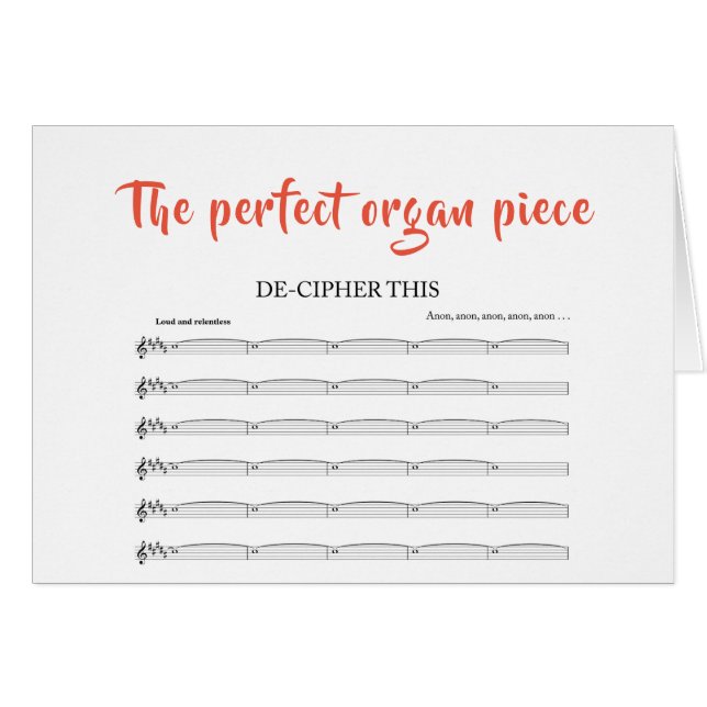 Le morceau d'orgue parfait (Devant horizontal)