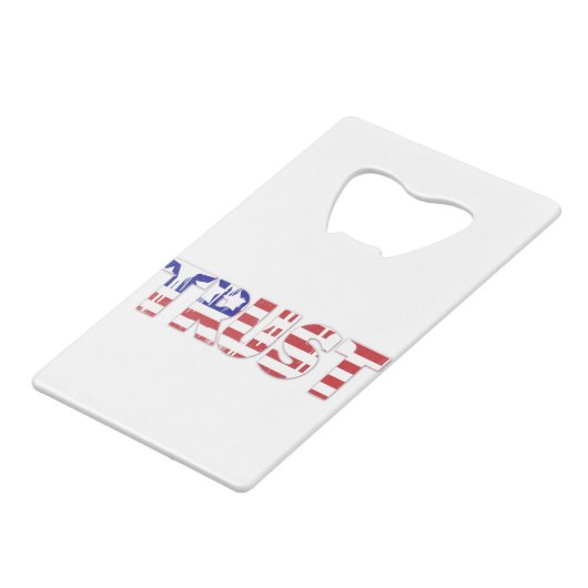 Le mot "Trust" avec drapeau américain (Dos Angle)
