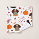 Le motif mignon de thanksgiving avalent donnent (Gant de toilette)