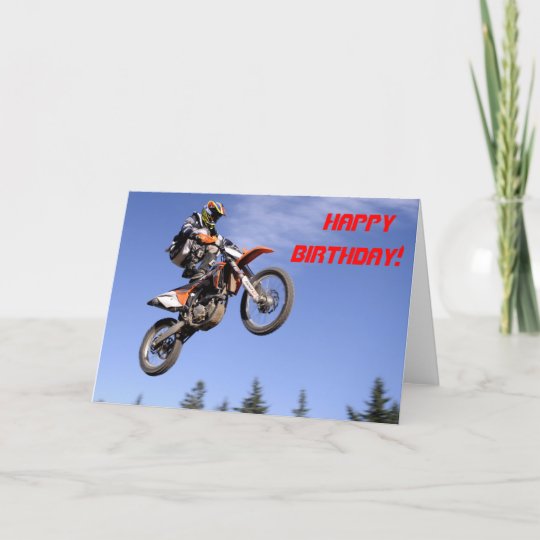 Le Motocross Dupe La Carte D Anniversaire Zazzle Be