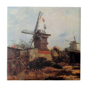 Le Moulin de Blute Fin by Vincent van Gogh Tegeltje