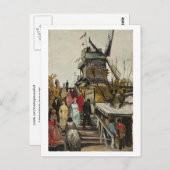 Le Moulin de Blute-Fin, Vincent van Gogh Briefkaart (Voorkant / Achterkant)
