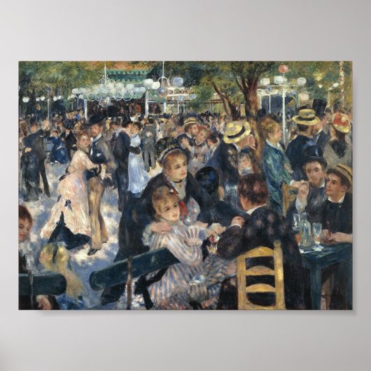 Le Moulin de la Galette door Renoir Poster (Voorkant)