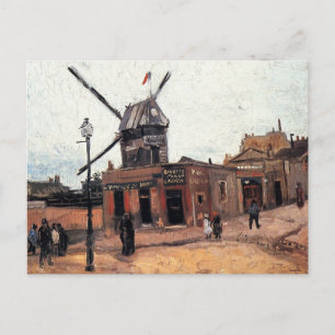 Le Moulin de la Galette door Vincent van Gogh Briefkaart