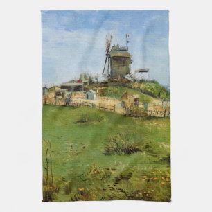 Le Moulin de la Galette door Vincent van Gogh Theedoek