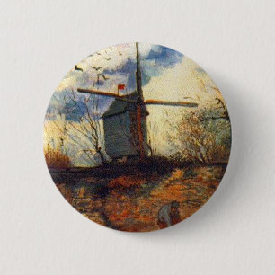Le Moulin de la Galette Van Gogh Ronde Button 5,7 Cm