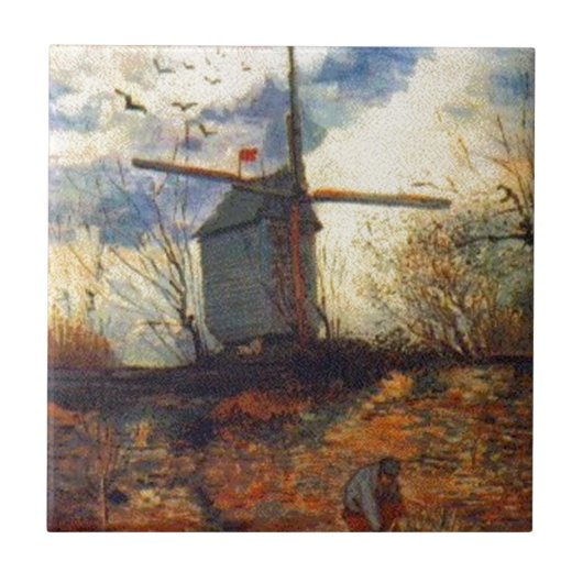Le Moulin de la Galette Van Gogh Tegeltje (Voorkant)