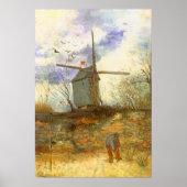 Le Moulin Galette van Vincent van Gogh, Windmills Poster (Voorkant)
