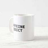 Le mug "Accro au café" (Devant gauche)