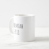 Le mug "Jérémie 29:11" (Devant gauche)